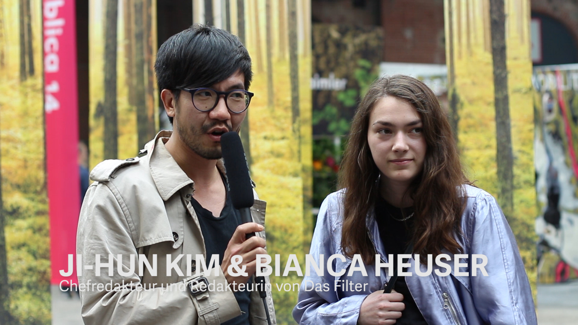 Ji-Hun Kim & Bianca Heuser, Chefredakteur und Redakteurin von Das Filter